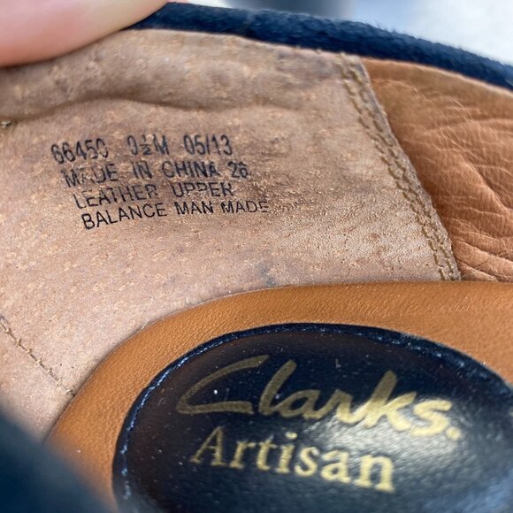 CLARKS Blue Leather Heels Pumps Women's Size 9.5M,Preppy - Picture 9 of 14